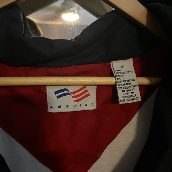 Vintage Perry Ellis red white and blue windbreaker - Picture 3 of 4